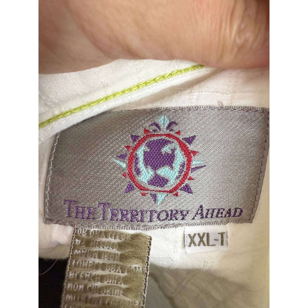 The Territory Ahead Shirt Mens XXL-T White Textured Cotton Long Sleeve Button Up - Picture 4 of 6